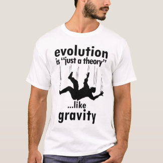 Evolution är precis teorimanar skjorta t-shirt
