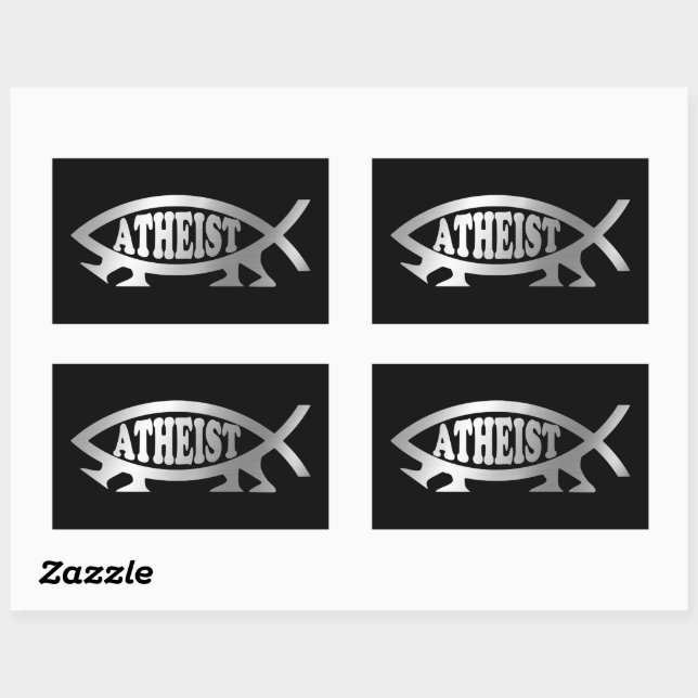Evolution - Atheist Rektangulärt Klistermärke (Ark)