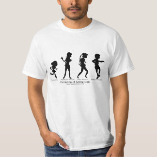 Evolution av Animeflickor Tee Shirt