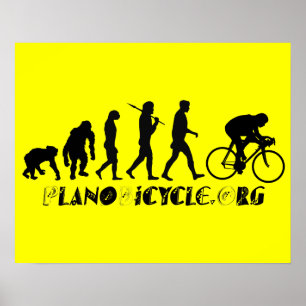 Evolution av att cykla Artylogotypen Plano Texas Poster