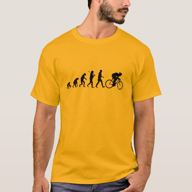 evolution av att cykla tee shirt (Framsida)