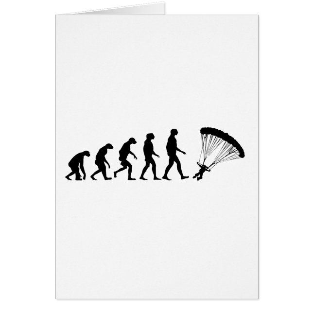 Evolution av att hoppa fallskärm hälsningskort (Framsidan)