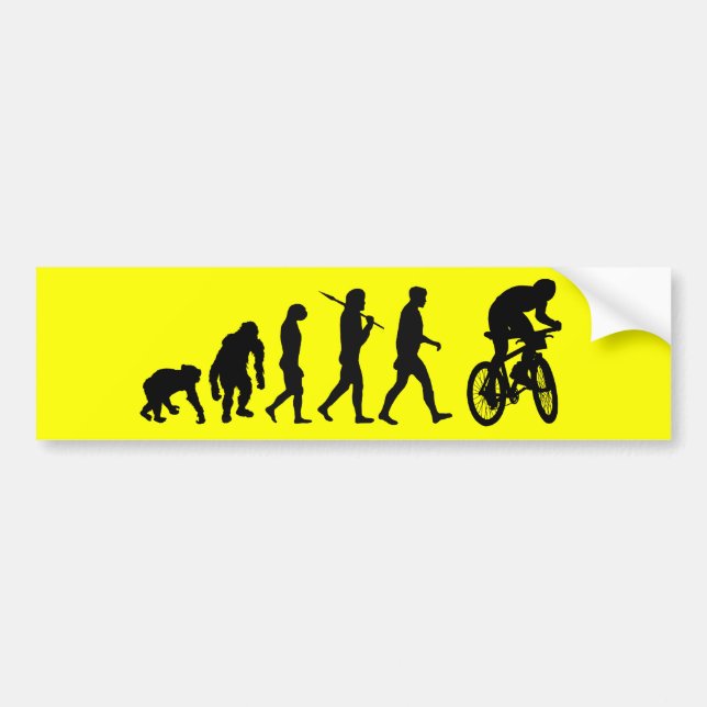 Evolution av berg som cyklar bilbildekalet bildekal (Framsidan)