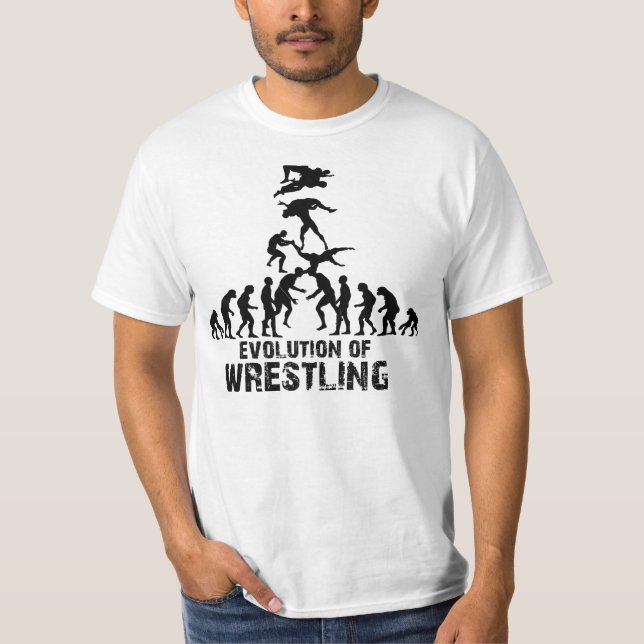 Evolution av brottningen tee shirt (Framsida)