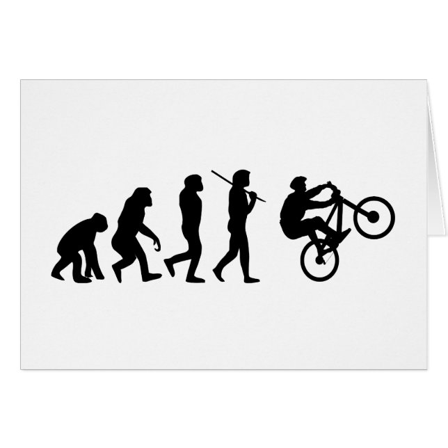 Evolution av cyklisten hälsningskort (Framsidan Horizontal)