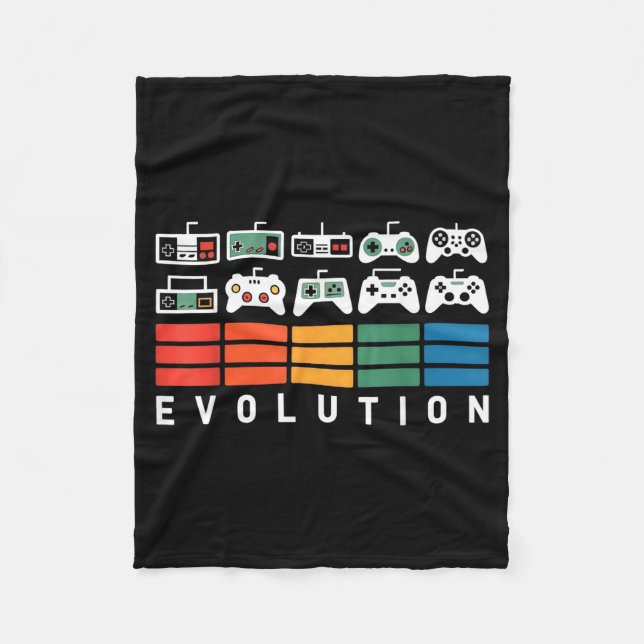 Evolution av datorspelskontroller 80-tal 90-tal Re Fleecefilt (Framsidan)