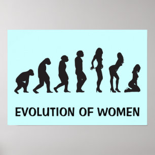 Evolution av den roliga affischen för kvinnor poster