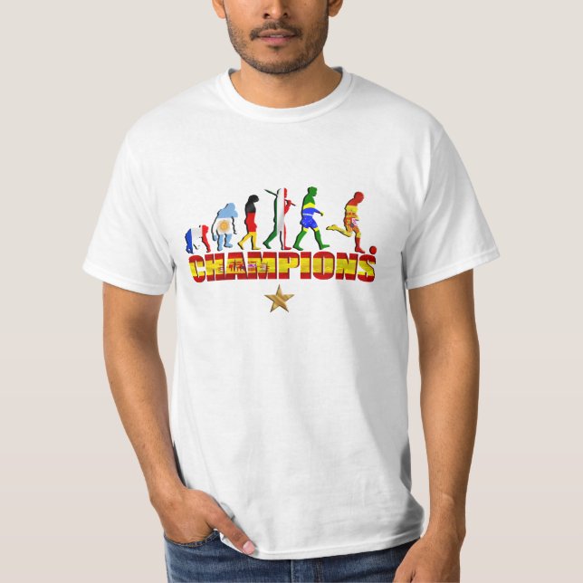 Evolution av den spanska mästare för t shirt (Framsida)