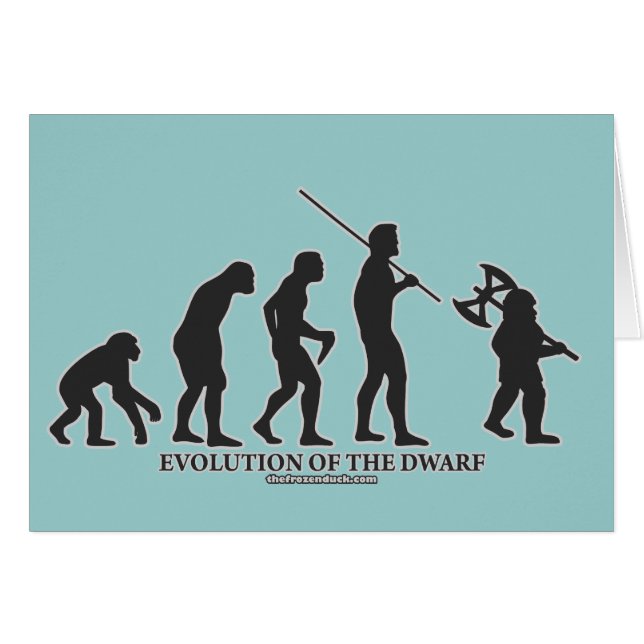 Evolution av dvärgen hälsningskort (Framsidan Horizontal)