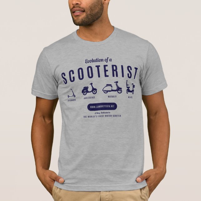 Evolution av en Scooterist - marintryck Tröja (Framsida)