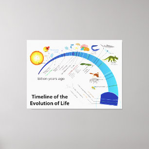 Evolution av liv på jordTimelinediagram Canvastryck