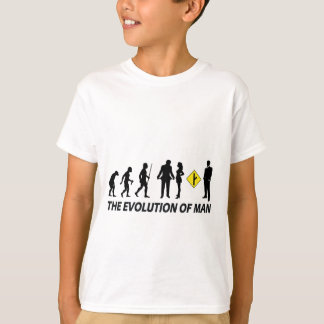 Evolution av manar som långt går deras eget t-shirt