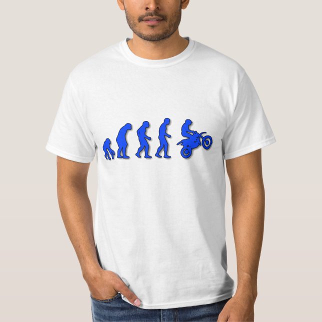 Evolution av manen till motorcykeln tee shirt (Framsida)