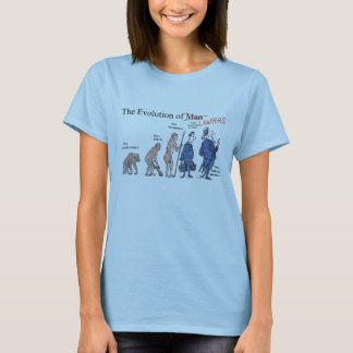 Evolution av mankvinna skjortan för T T-shirt