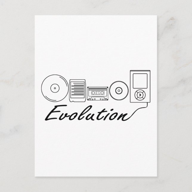 Evolution av musik vykort (Framsida)