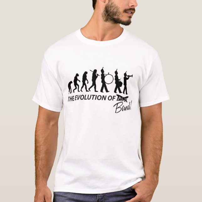 Evolution av musikbandet t-shirt (Framsida)