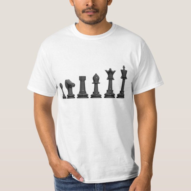 Evolution av schackskjortan t shirt (Framsida)