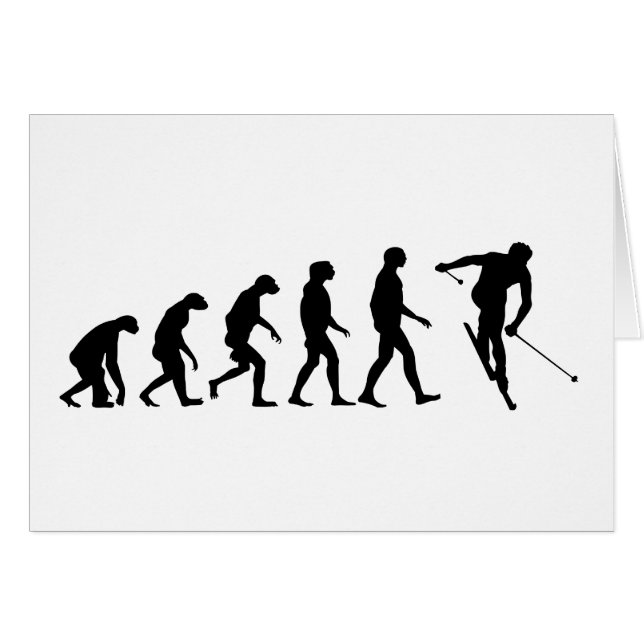 Evolution av skidar hälsningskort (Framsidan Horizontal)
