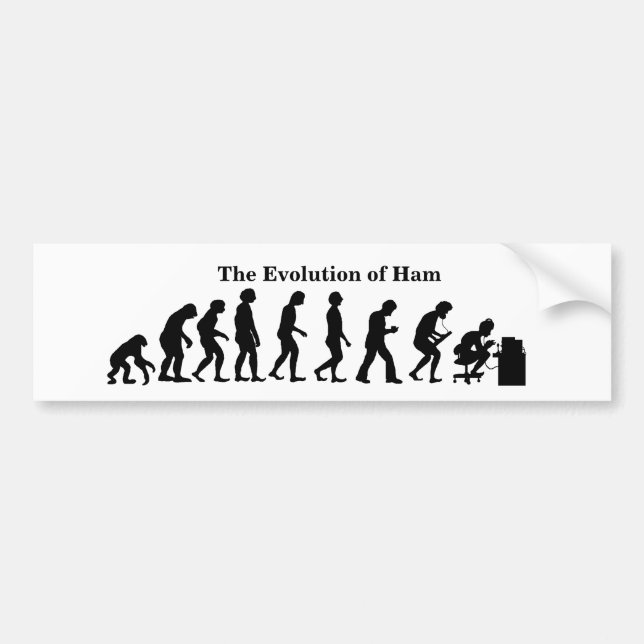 Evolution av skinka radiosände manbildekalet bildekal (Framsidan)