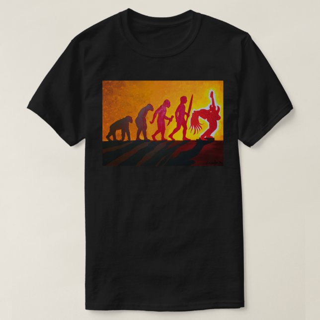 Evolution av sten t-shirt (Design framsida)
