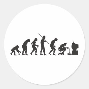 Evolution av videospel som spelar gameren runt klistermärke
