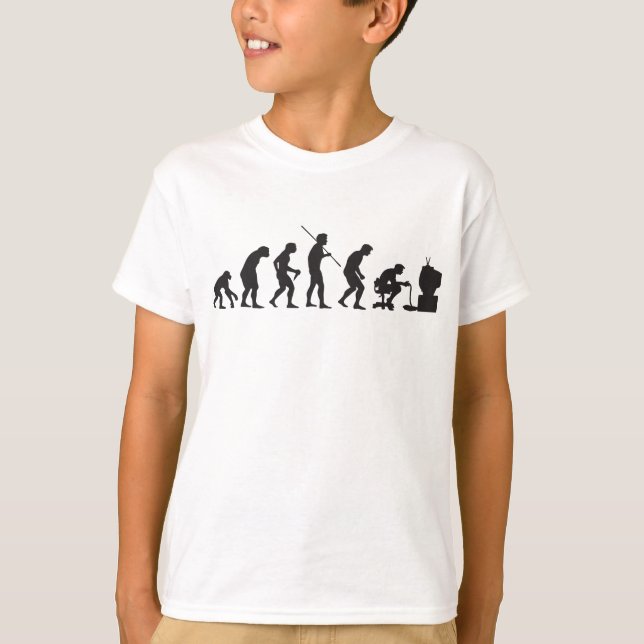 Evolution av videospel som spelar gameren t shirt (Framsida)