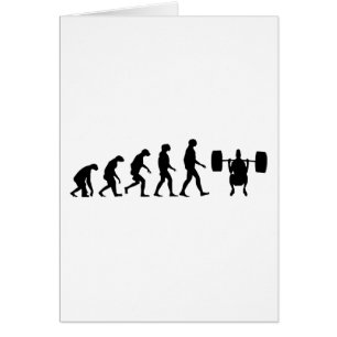 Evolution av weightliftingen hälsningskort