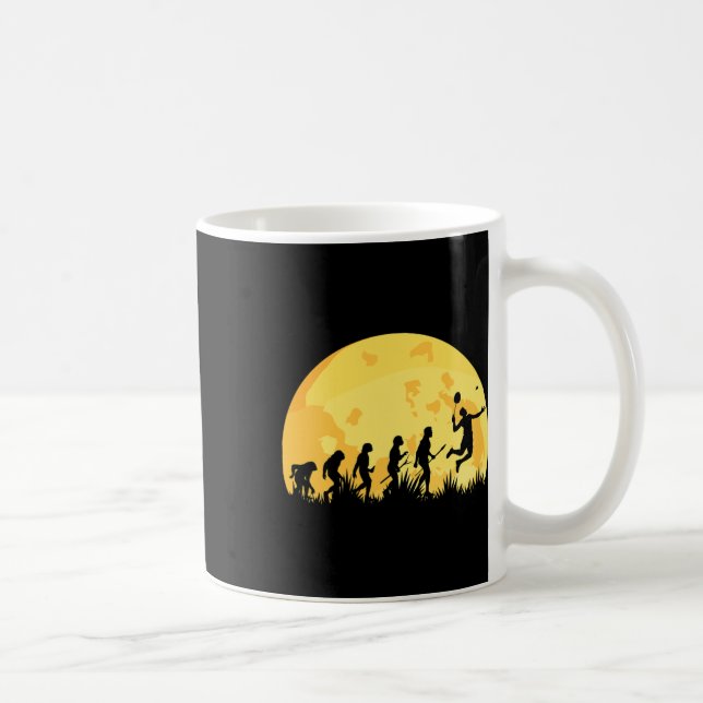 Evolution Badminton Bright Badminton Player Gift Kaffemugg (Höger)
