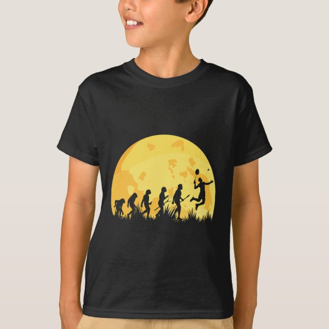 Evolution Badminton Bright Badminton Player Gift T Shirt (Framsida)