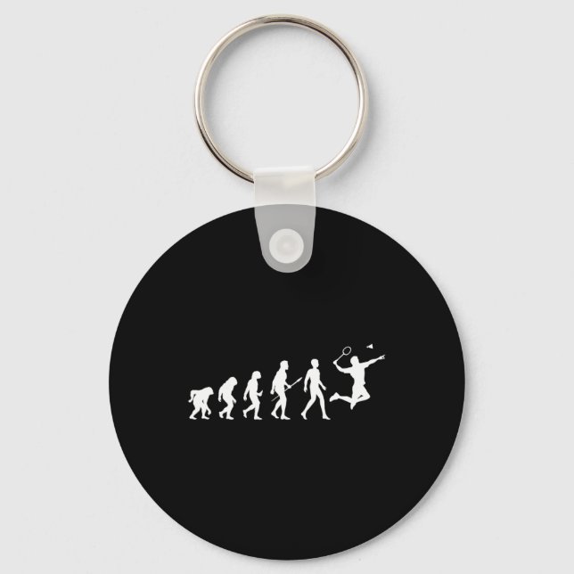 Evolution Badminton Gift för Badminton Players Evo Nyckelring (Framsida)