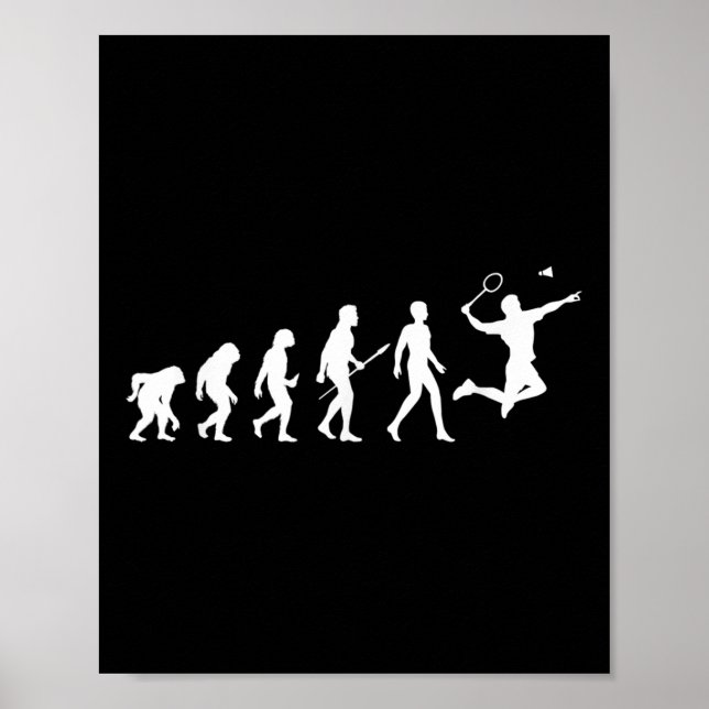 Evolution Badminton Gift For Badminton Players Evo Poster (Framsidan)
