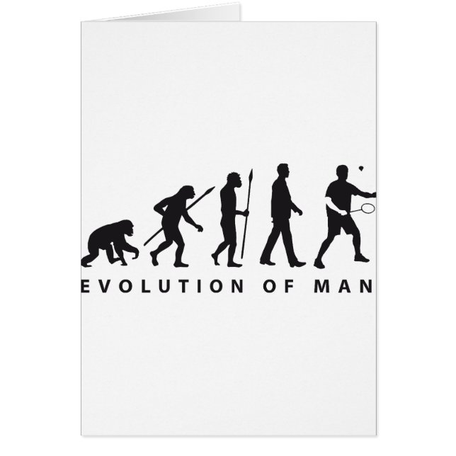 evolution badminton hälsningskort (Framsidan)