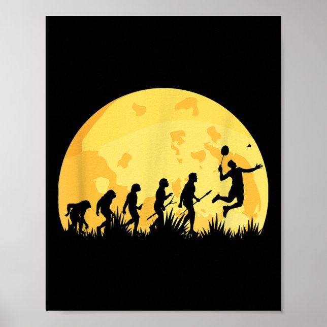 Evolution Badminton Ljus Badminton Spelare Gåva Poster (Framsidan)