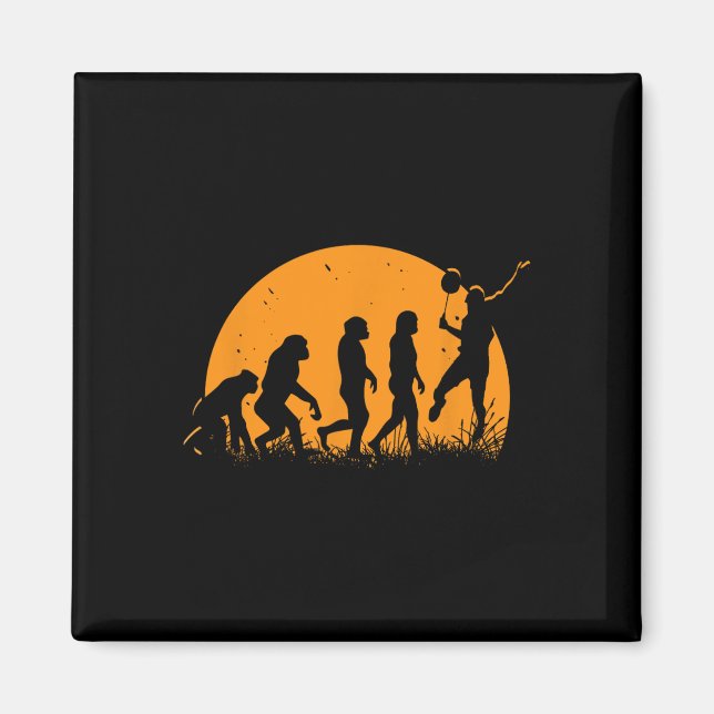 Evolution Badminton Player Racket Shuttle Magnet (Framsidan)