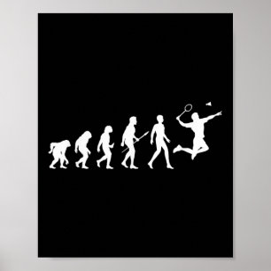 Evolution Badminton Present Till Badmintonspelare Poster