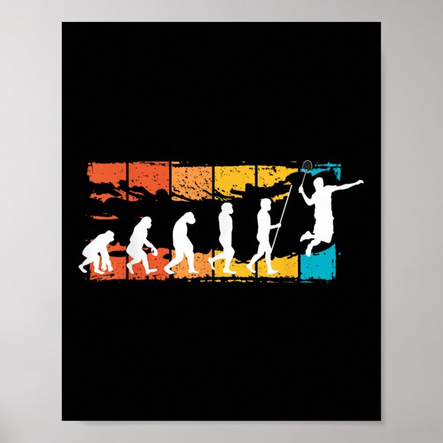 Evolution Badminton _ Shuttle _ Badminton Player G Poster (Framsidan)