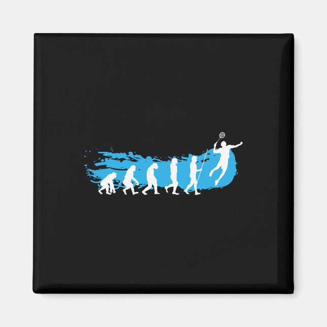 Evolution Badminton Shuttle Badminton Player Gift Magnet (Framsidan)