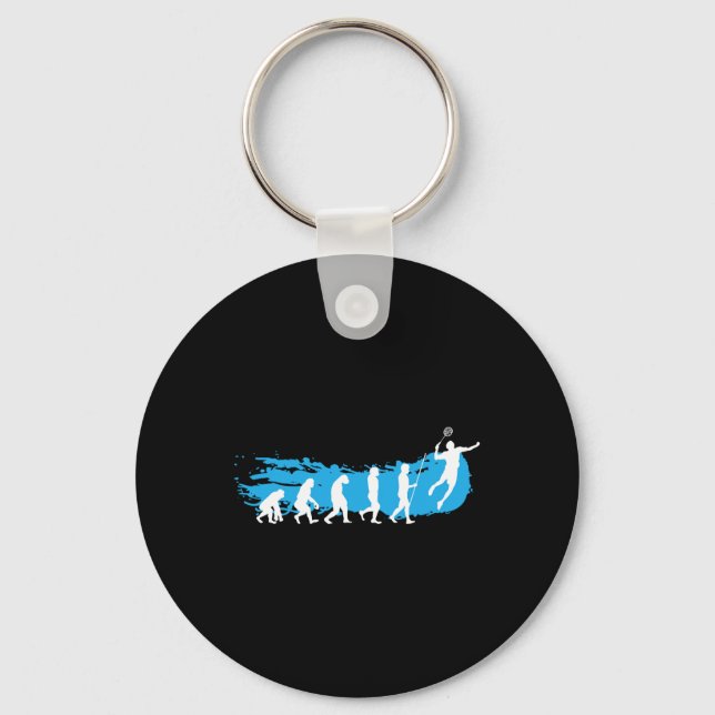 Evolution Badminton Shuttle Badminton Player Gift Nyckelring (Framsida)