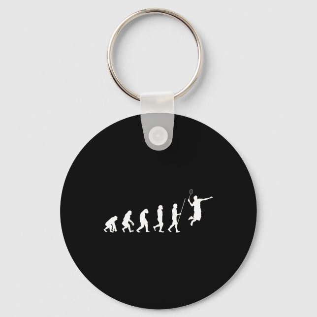 Evolution Badminton Shuttle Badminton Player Gift Nyckelring (Framsida)
