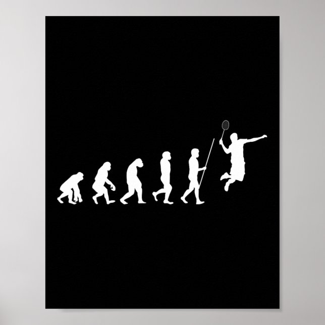 Evolution Badminton Shuttle Badminton Player Gift Poster (Framsidan)