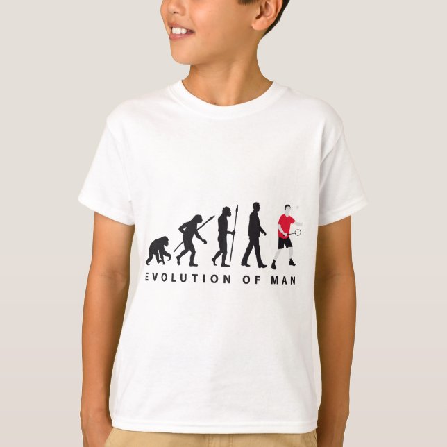 evolution badminton t-shirt (Framsida)