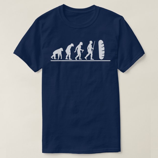 Evolution Baker Funny Motif Bread Dough Flour Baki T Shirt (Design framsida)