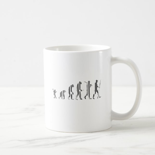EVOLUTION BAR CODE Darwin Streckkodsmönsterdesign Kaffemugg (Höger)