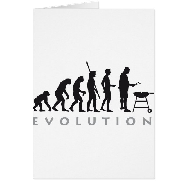 evolution barbecue hälsningskort (Framsidan)