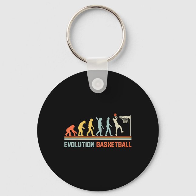 Evolution Basketball - Basketball Älskare Sport Re Nyckelring (Framsida)