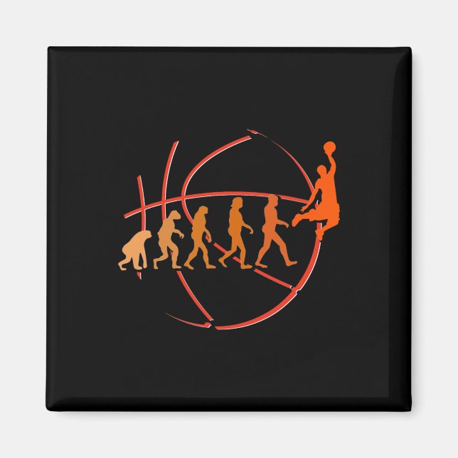 Evolution Basketball Player Boll Ringar Magnet (Framsidan)