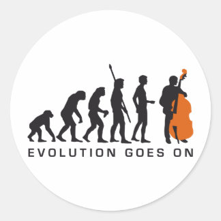 evolution bass runt klistermärke