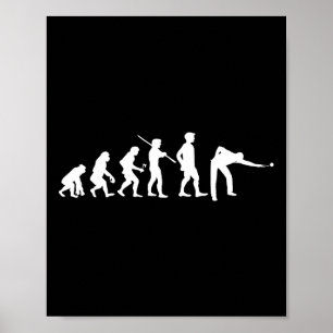 Evolution Bassäng Funny Bassäng Player Billiards P Poster