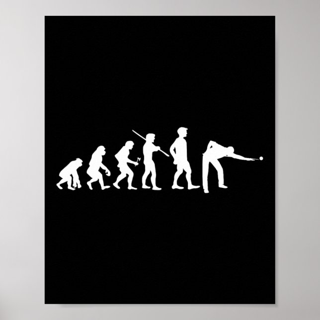 Evolution Bassäng Funny Bassäng Player Billiards P Poster (Framsidan)
