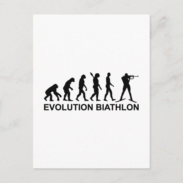 Evolution Biathlon Ski Vykort (Framsida)